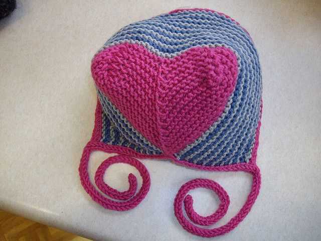 Heart hat knitting pattern free