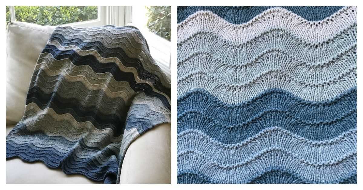 Ocean waves blanket knitting pattern