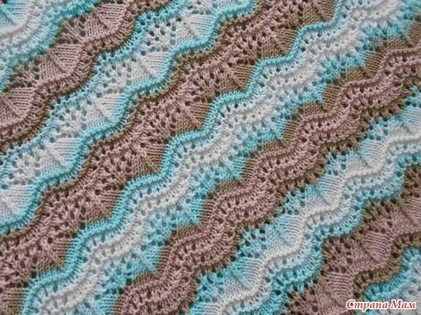 Ocean waves blanket knitting pattern