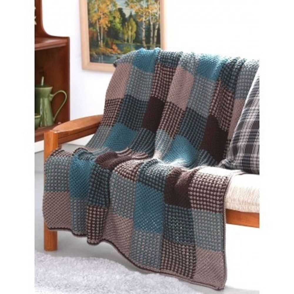 Knit plaid pattern