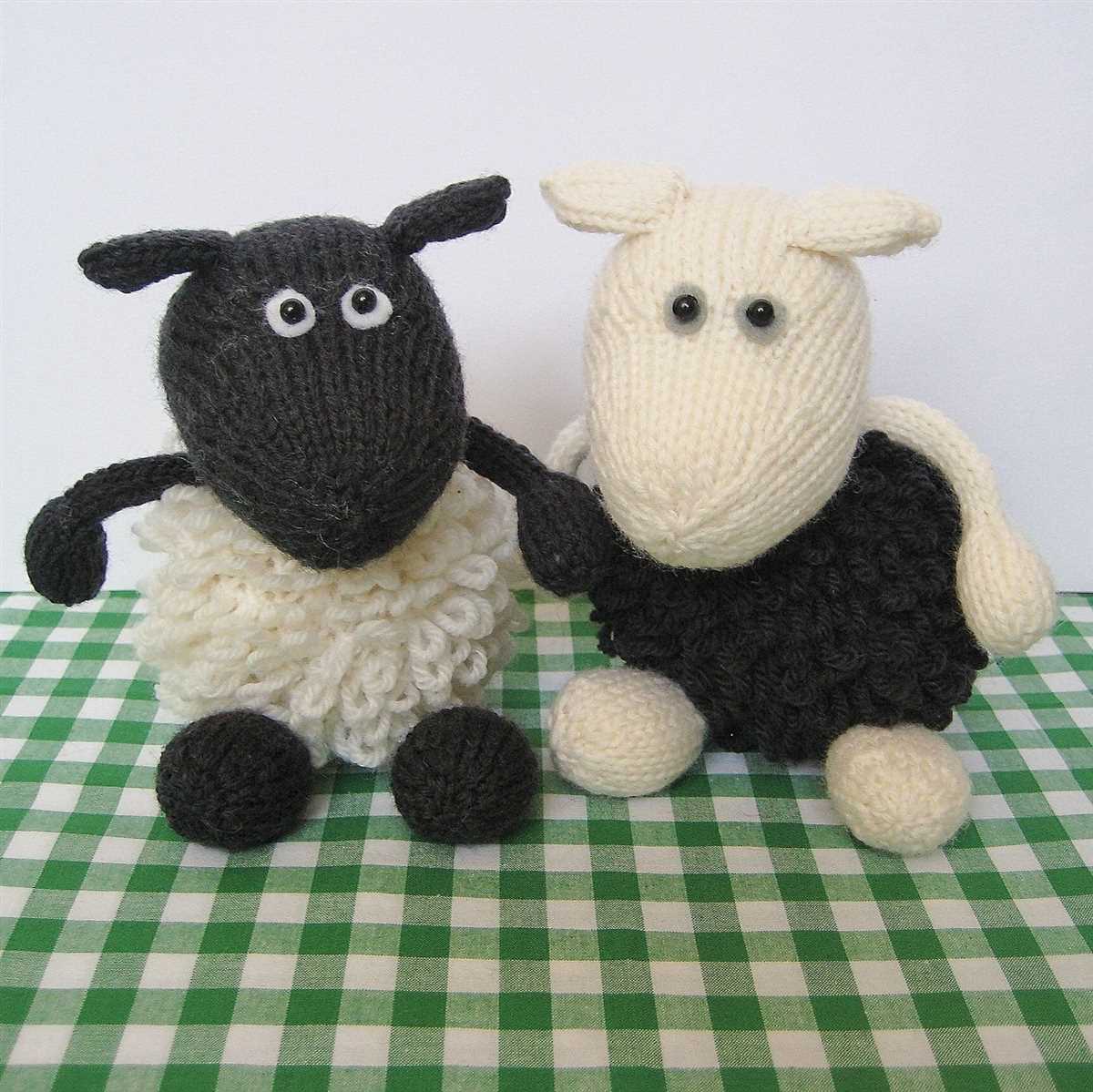 Knitted sheep pattern
