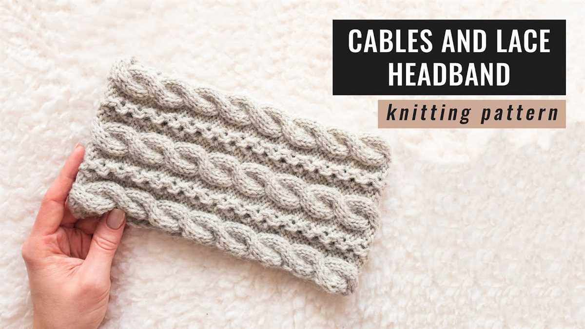 Cable headband free knitting pattern