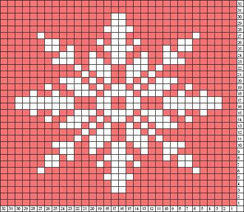 Snowflake knitting pattern
