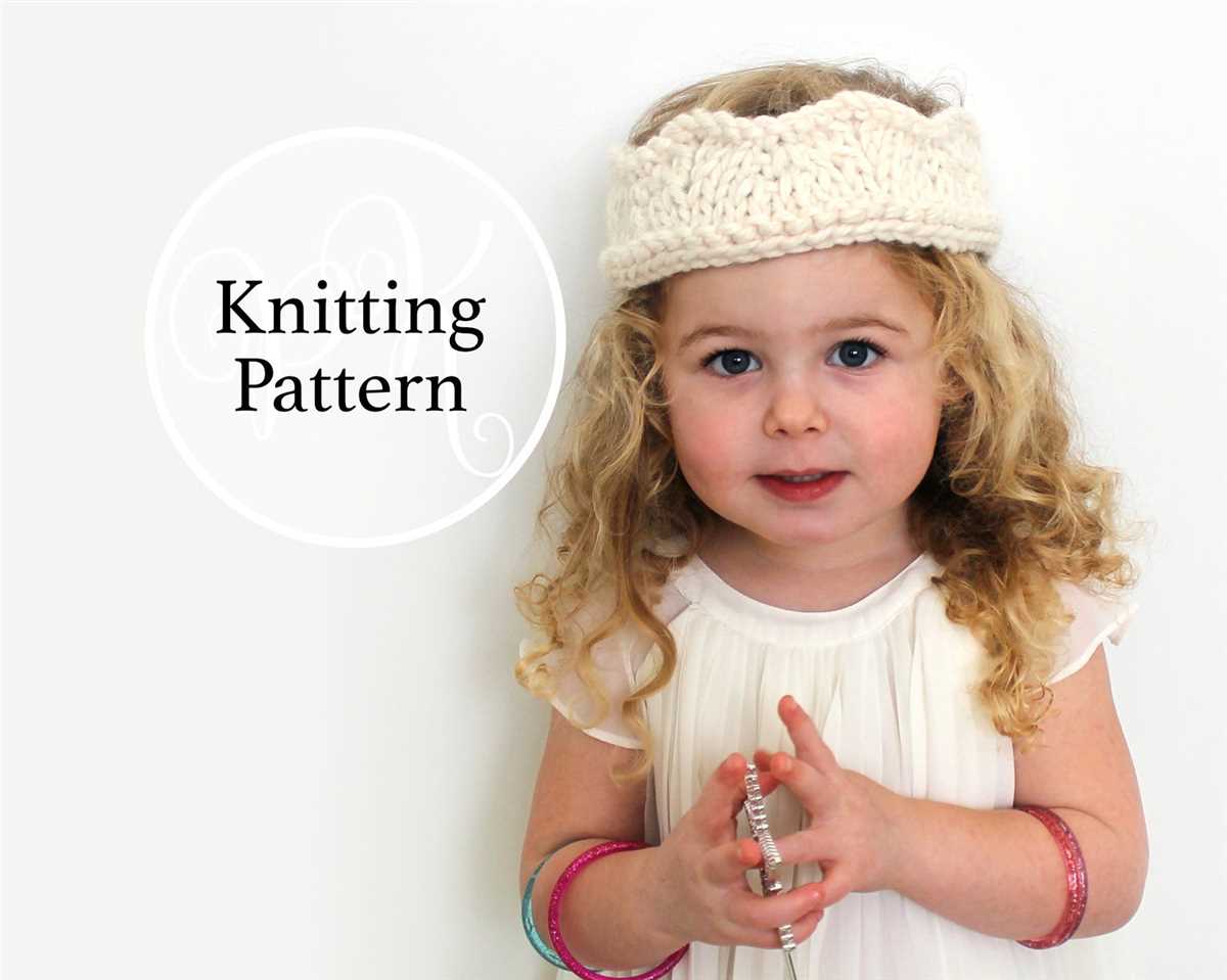 Knitted crown pattern