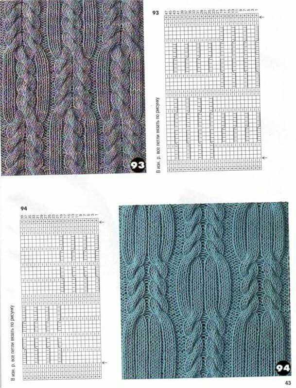 Cable knit square pattern