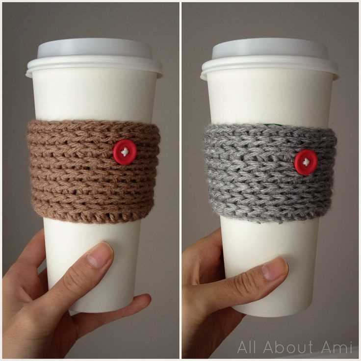Coffee cup cozy knitting pattern free