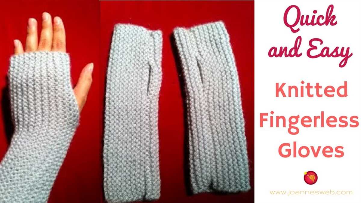 Free knit fingerless gloves pattern