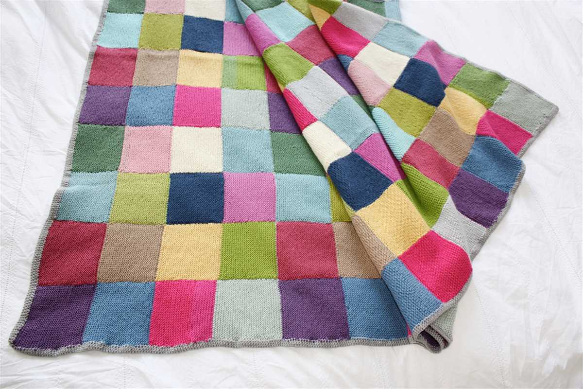Aran patchwork blanket knitting pattern