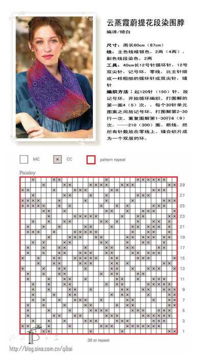 Paisley knitting pattern