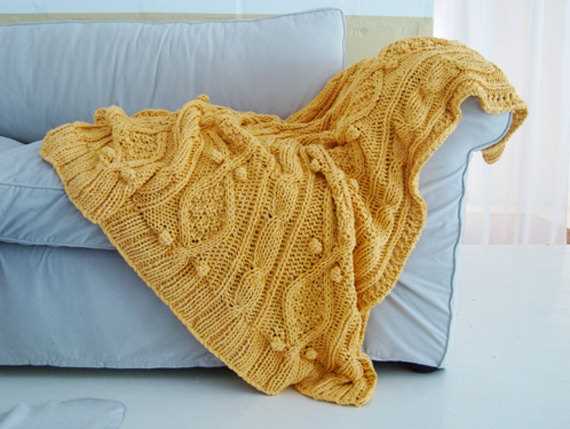 Chunky blanket hand knit pattern