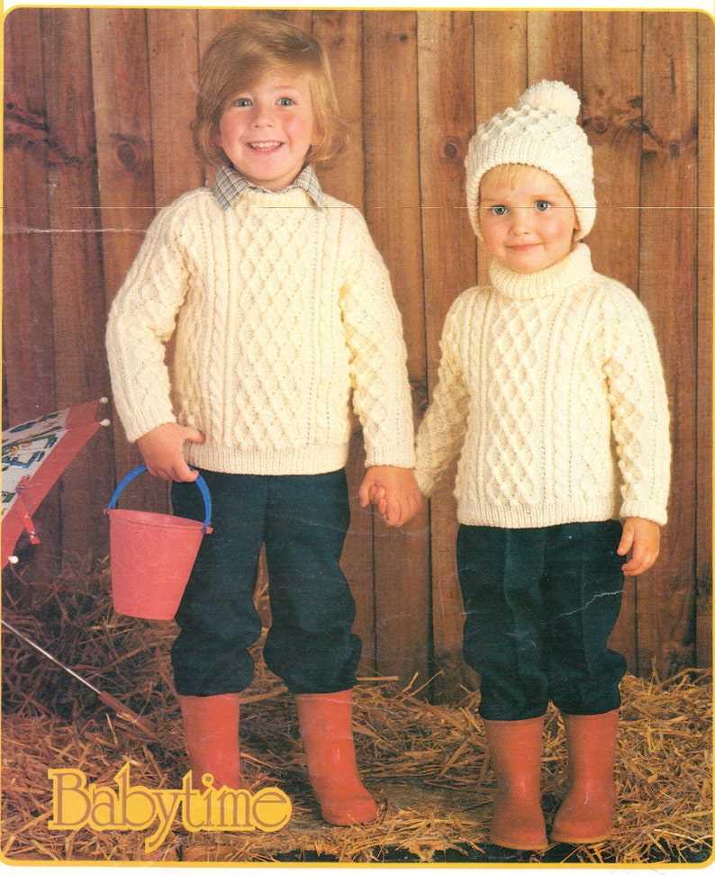 Childrens aran jumper knitting patterns free