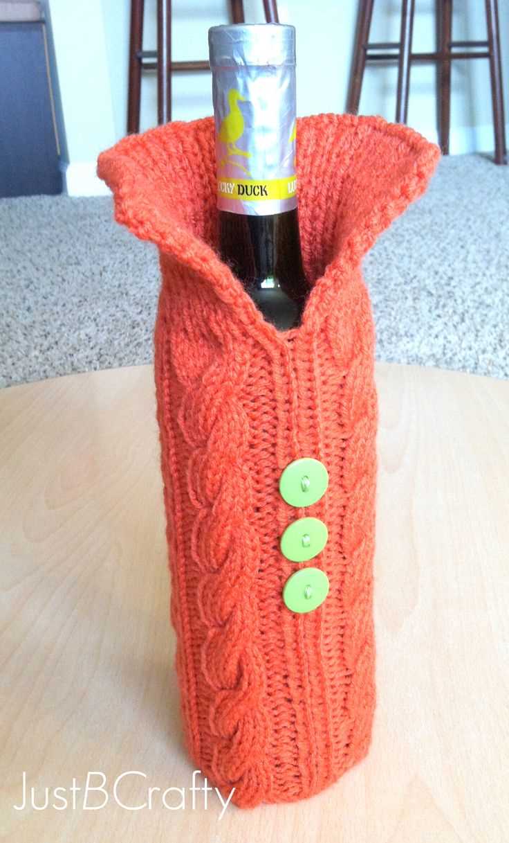 Knitted wine bottle cover pattern free