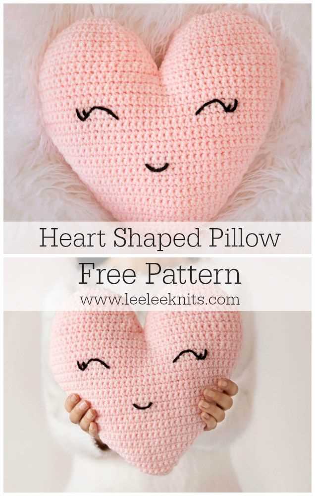 Knit heart pillow pattern