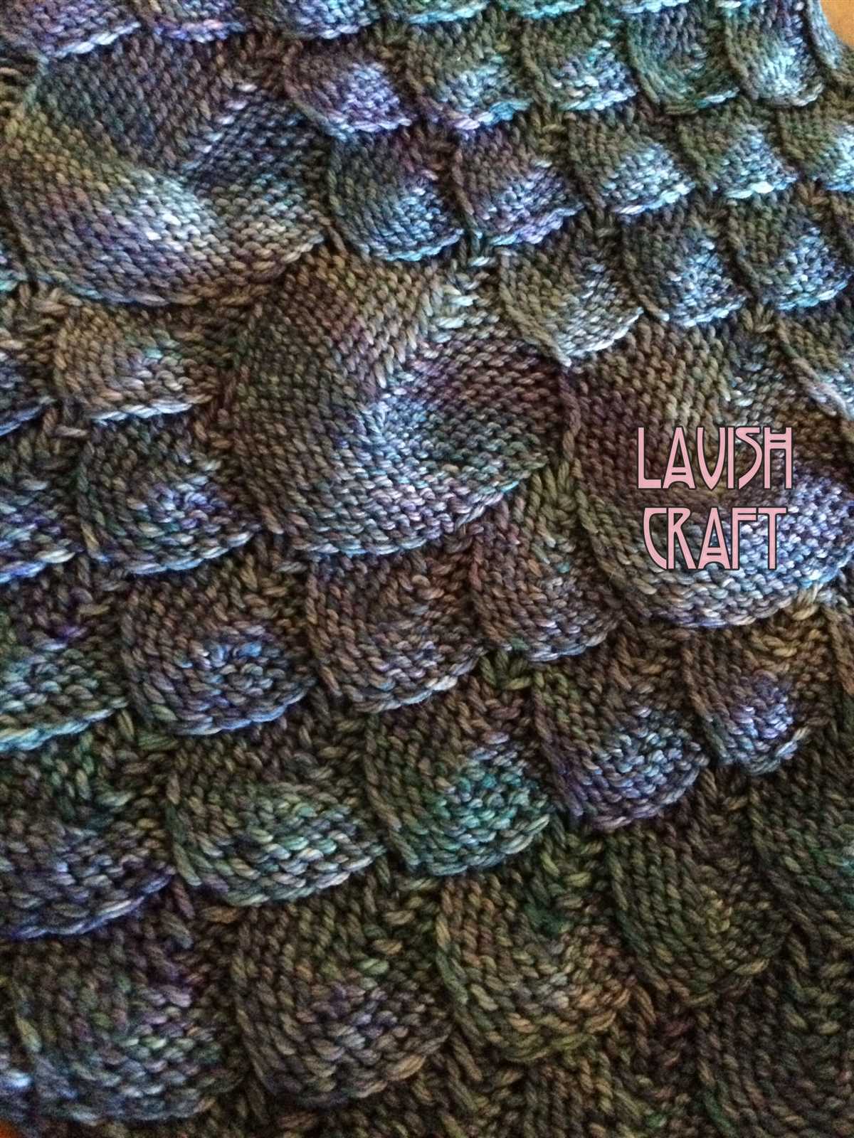 Fish scale knitting pattern