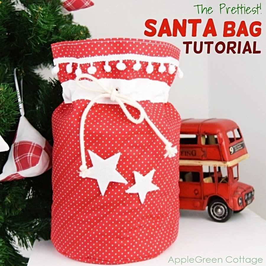 Mini santa sack knitting pattern