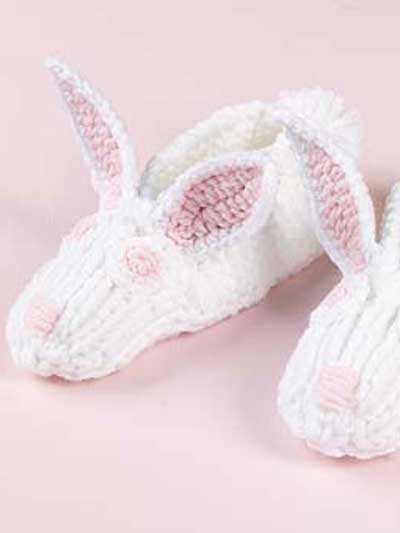Knitted bunny slippers pattern free