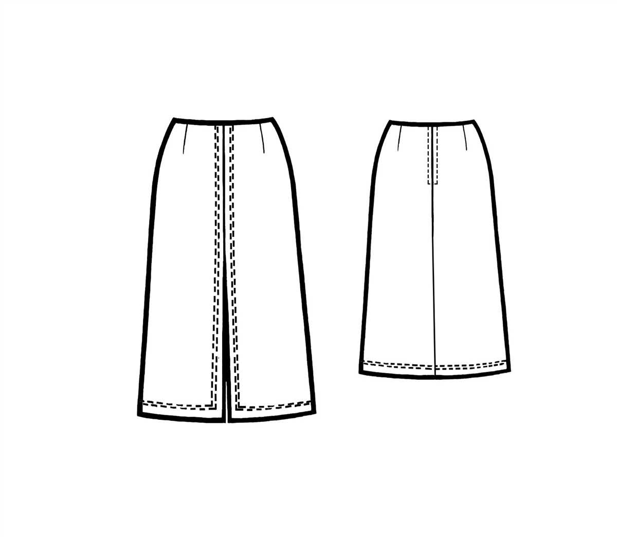 Long knit skirt pattern