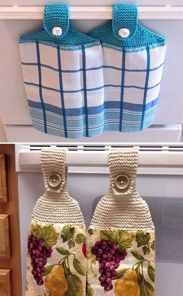 Knitted tea towel topper pattern
