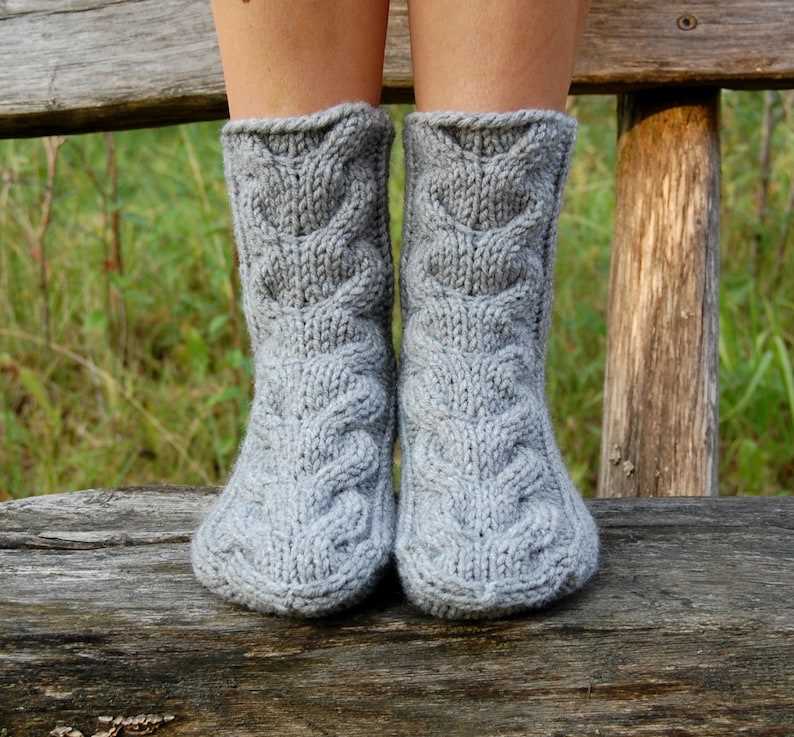 Chunky slipper sock knitting pattern