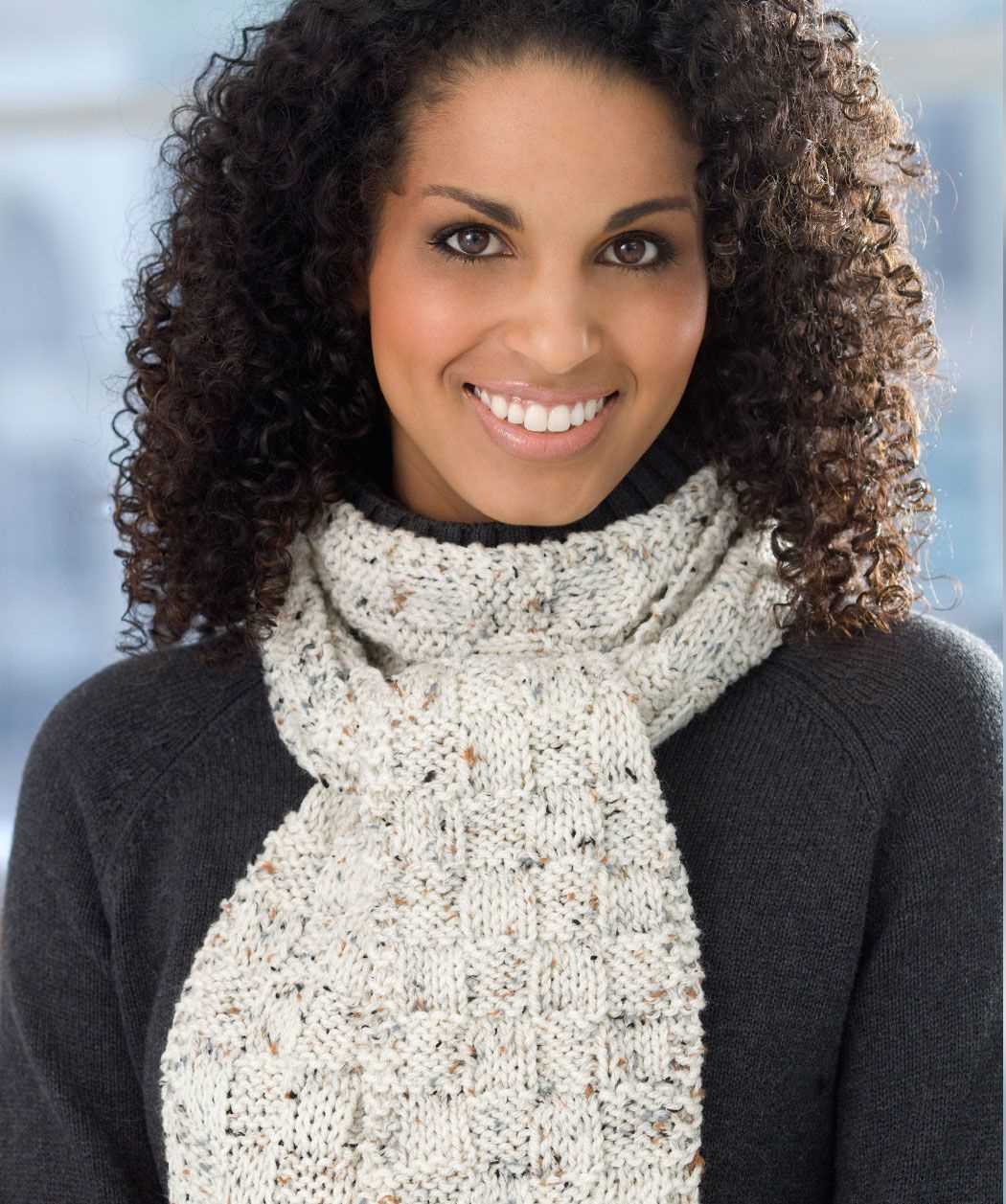 Open weave scarf knitting pattern