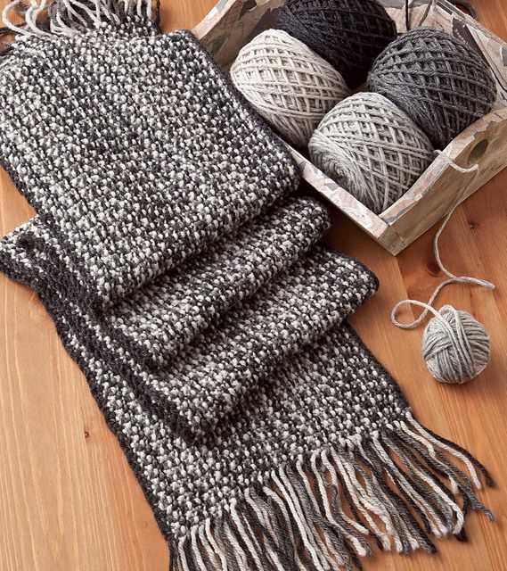 Open weave scarf knitting pattern