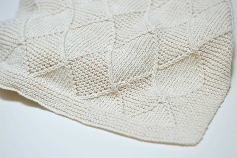 Knitted cotton blanket pattern