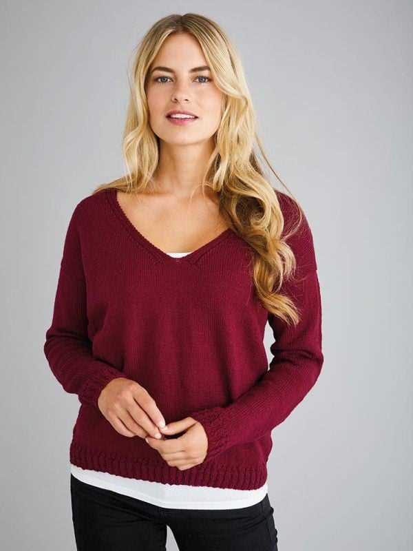 V-neck cardigan knitting pattern free