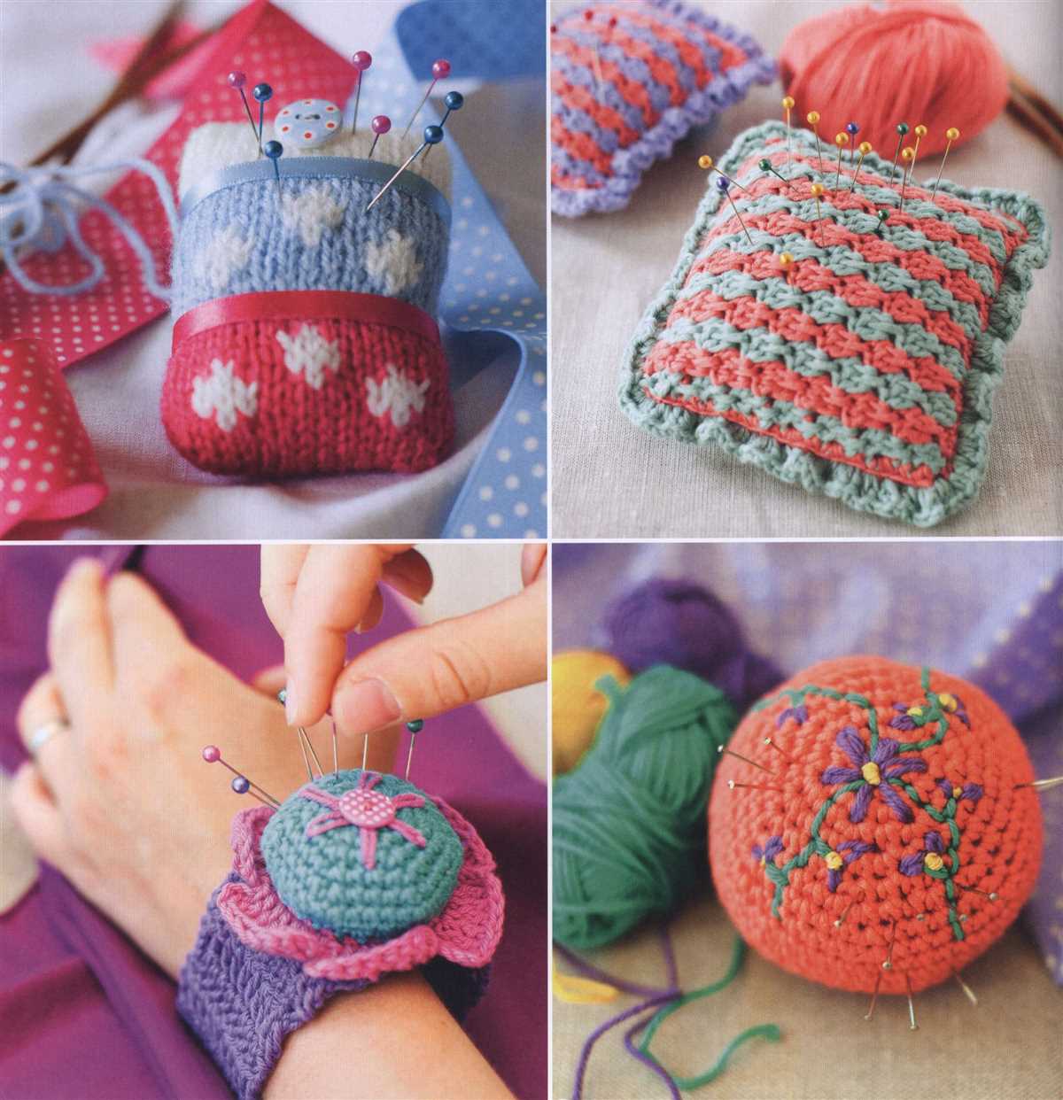 Knitted pincushion patterns