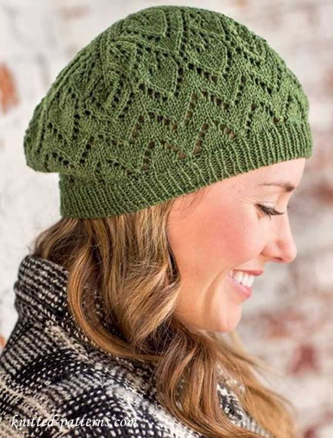Free knit beret hat patterns
