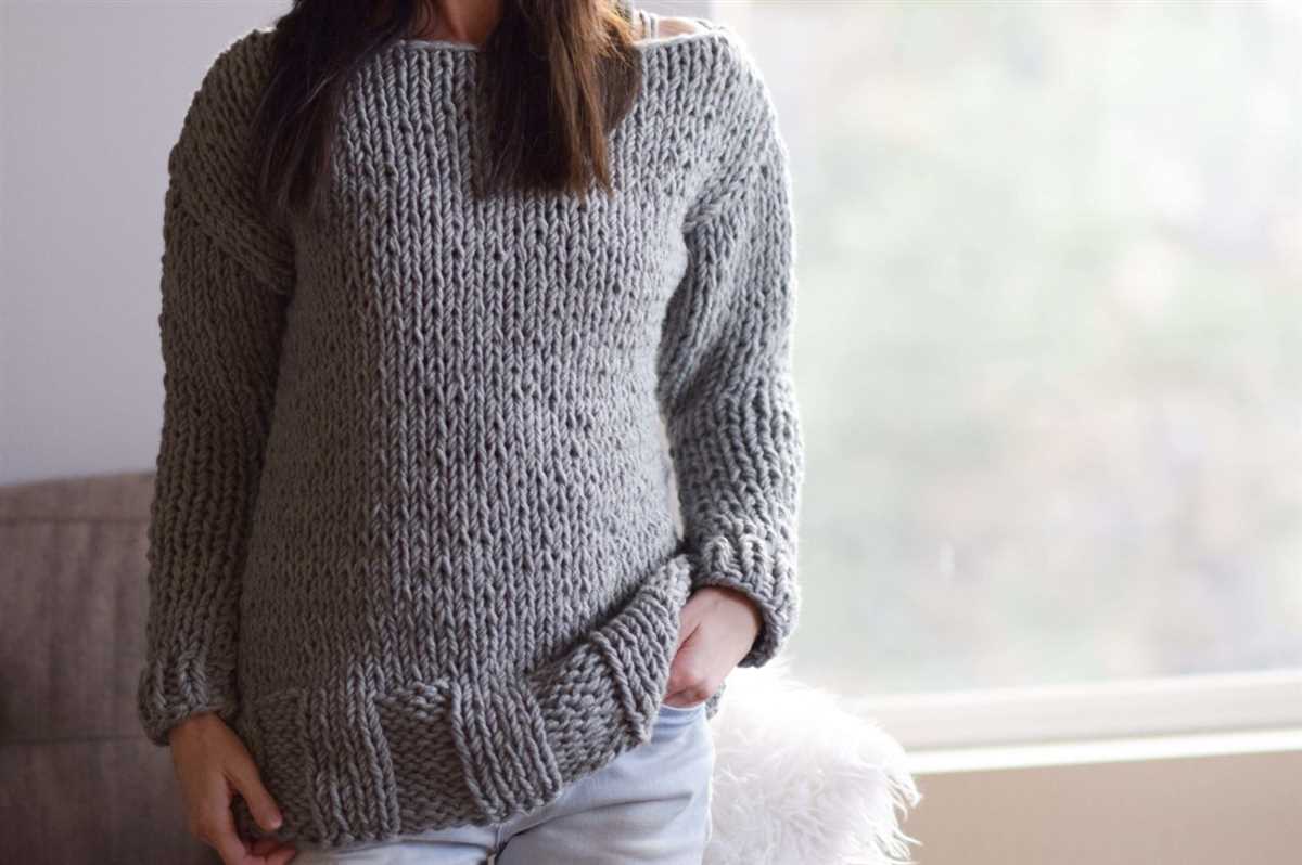 Plain sweater knitting pattern