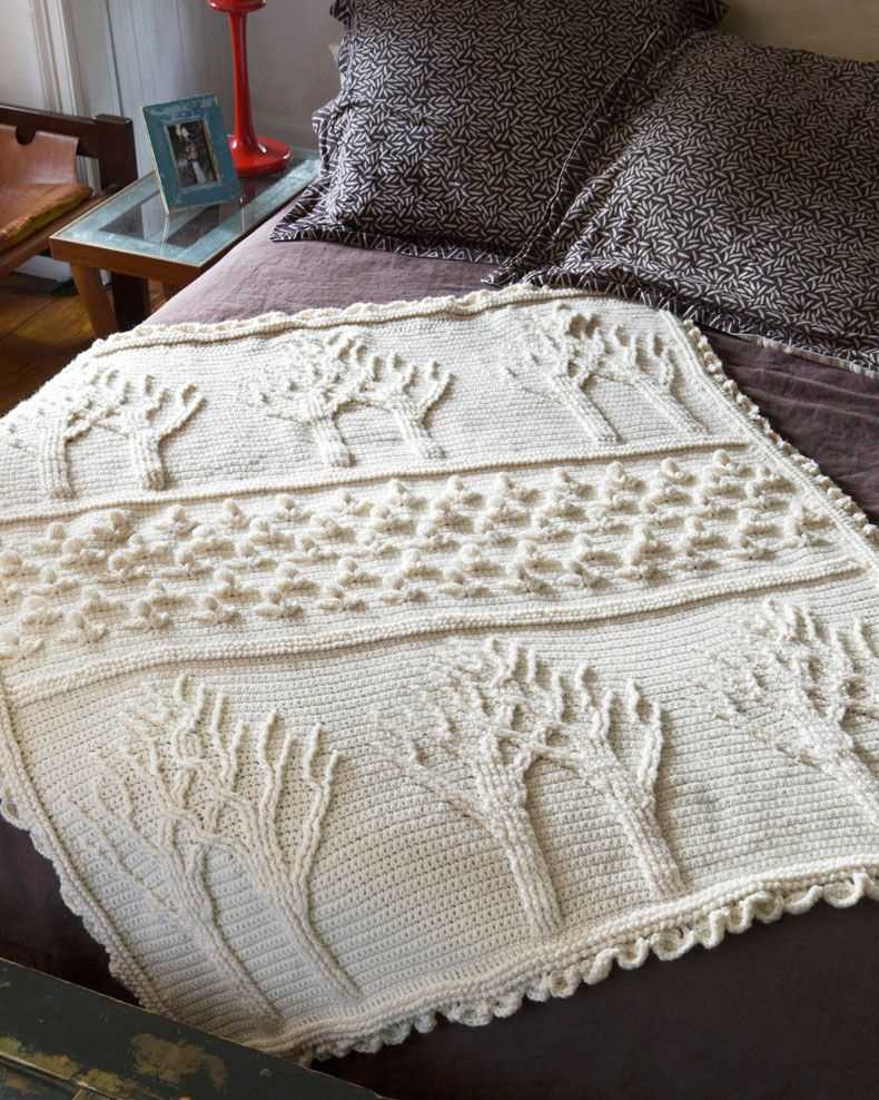 Tree of life blanket knitting pattern