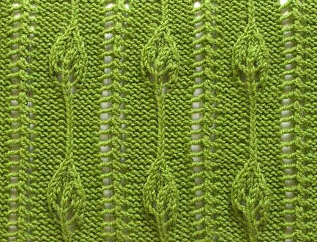 Small knit leaf pattern