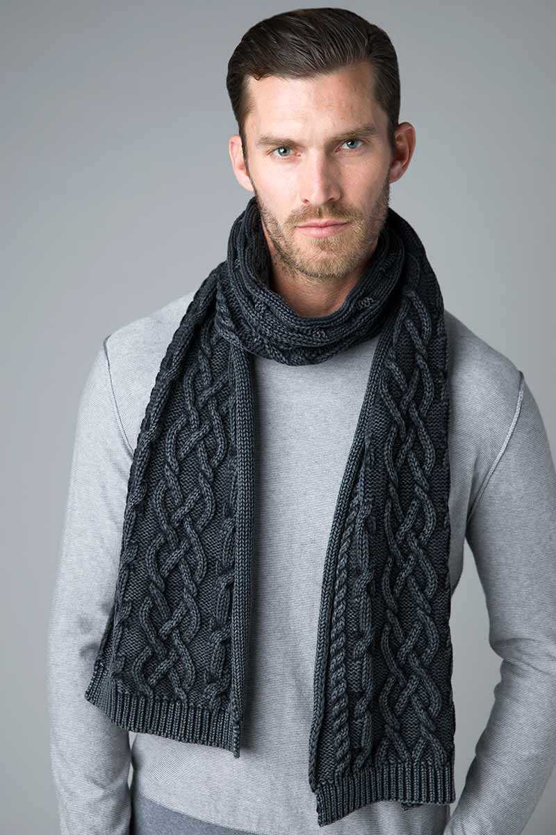 Mens cable knit scarf pattern