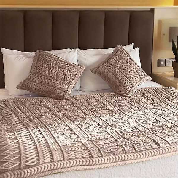 Knitted bed throws patterns