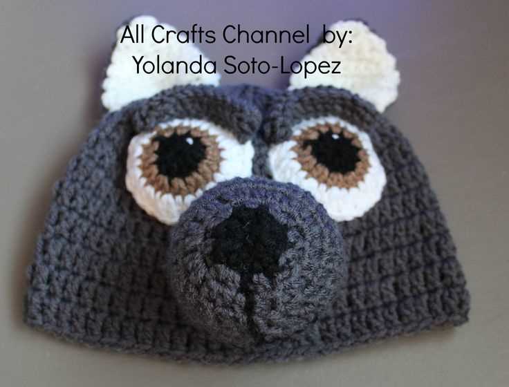 Knitted wolf hat pattern