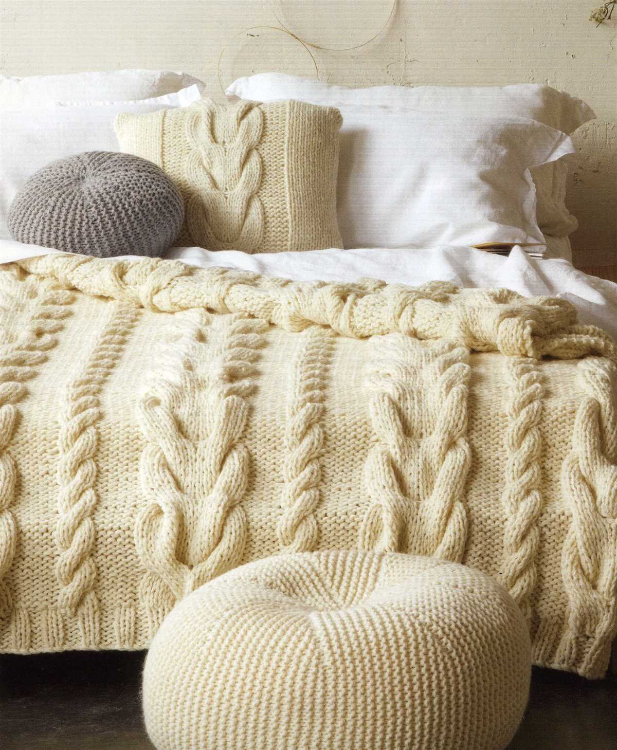 Knitted bed throws patterns