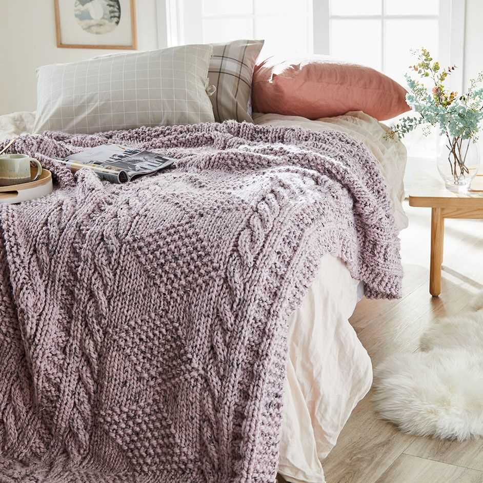 Knitted bed throws patterns