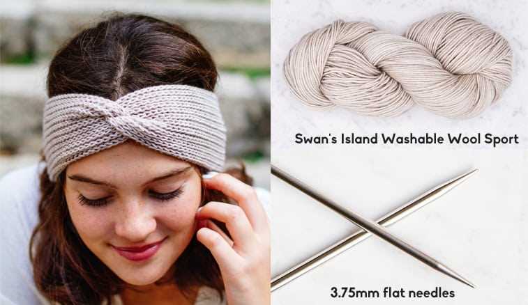 Ribbed headband knitting pattern
