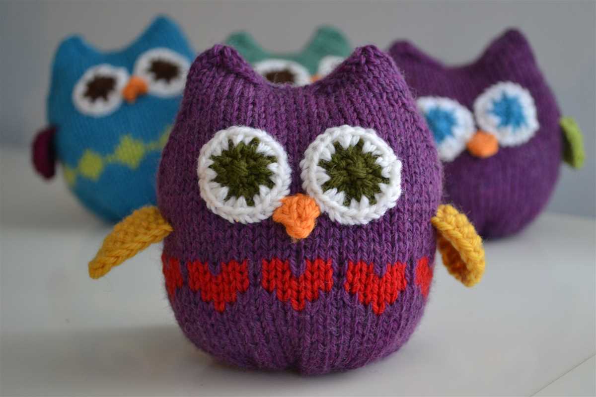 Owl toy knitting pattern