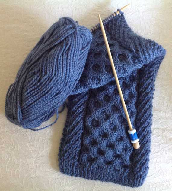 Honeycomb scarf knitting pattern