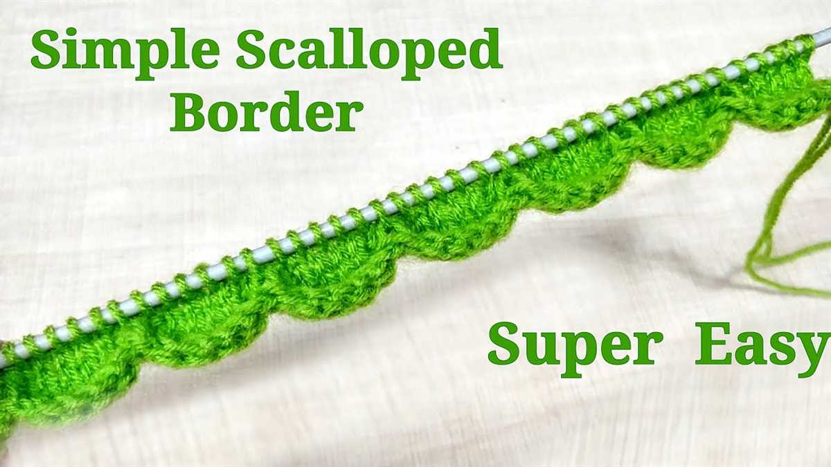 Scalloped knitting pattern