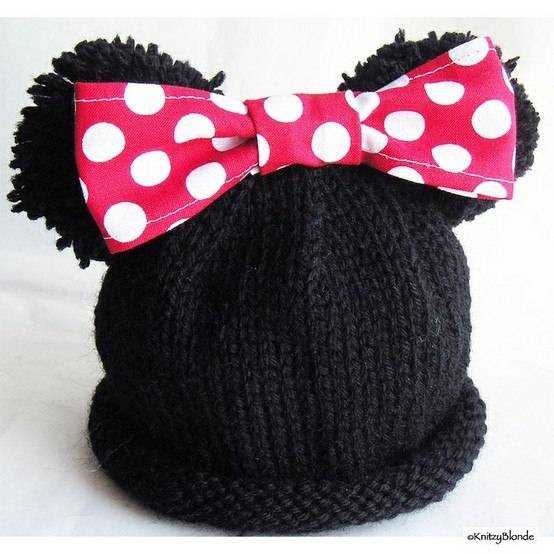 Minnie mouse knit hat pattern