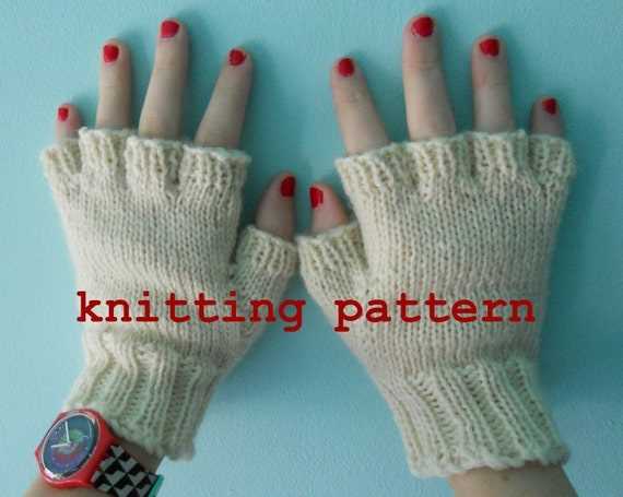 Free knitting pattern for men's fingerless gloves