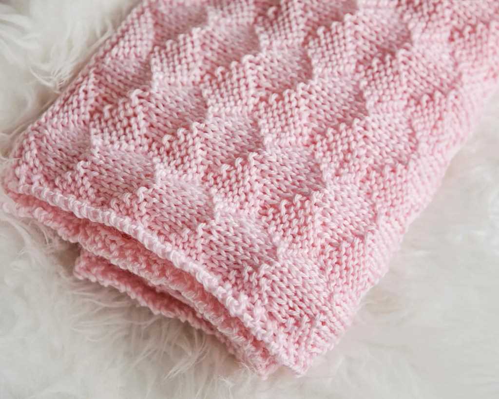 Simple baby blanket knitting pattern