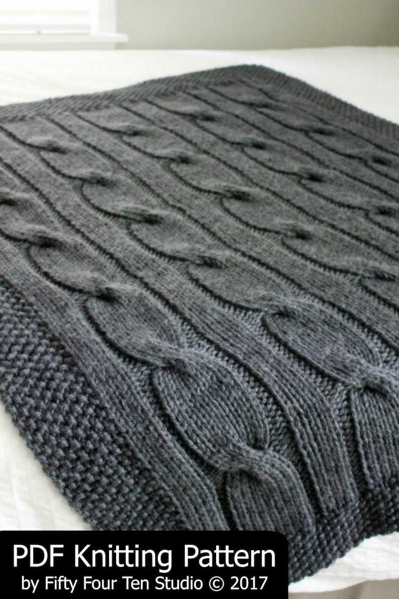 Simple chunky blanket knitting pattern