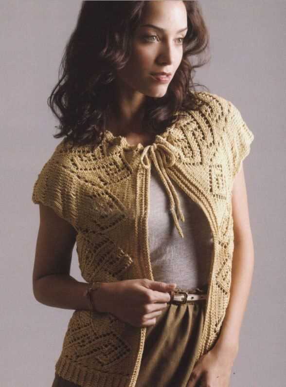 Sleeveless jacket knitting pattern
