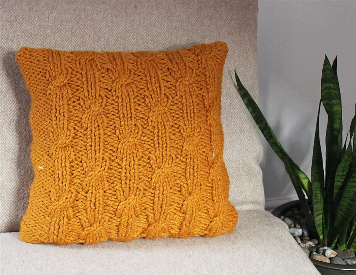 Free knitting pattern cushion cover chunky wool
