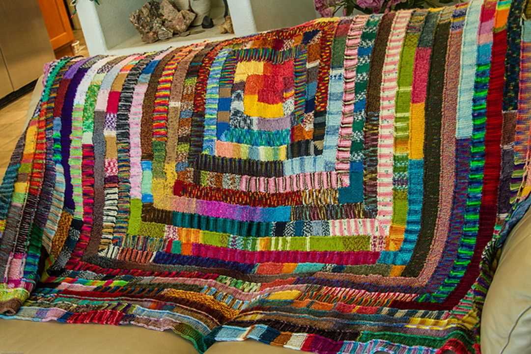 Sock yarn blanket knitting pattern