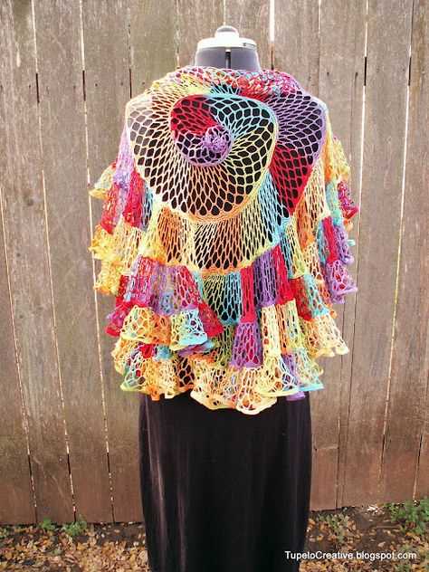 Starbella ruffle scarf knit pattern