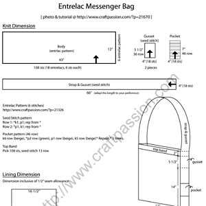 Knit messenger bag pattern